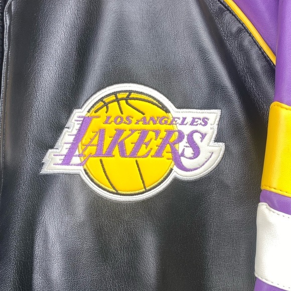 NBA Lakers Purple and Black Bomber Jacket - Picture 4 of 11
